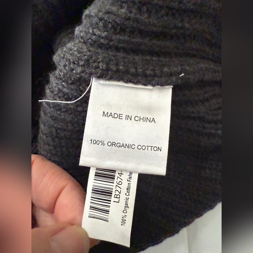 Quince Charcoal Ribbed Crewneck Sweater - Picture 8 of 12